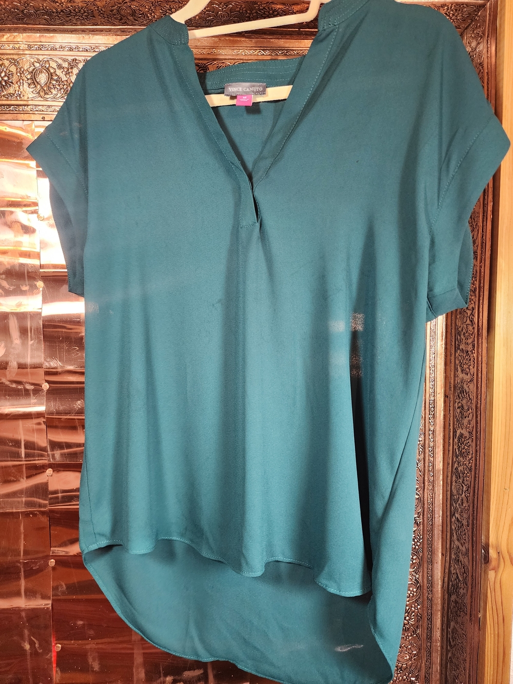 Vince Camuto Split V-Neck Short Sleeve Tunic